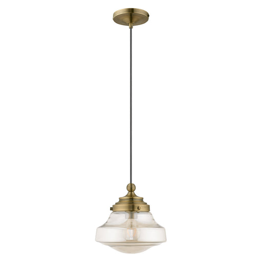 Livex Lighting - 41223-01 - One Light Mini Pendant - Art Glass Mini Pendants - Antique Brass