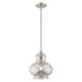 Livex Lighting - 41243-91 - One Light Mini Pendant - Art Glass Mini Pendants - Brushed Nickel