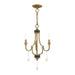 Livex Lighting - 41273-01 - Three Light Mini Chandelier - Glendale - Antique Brass