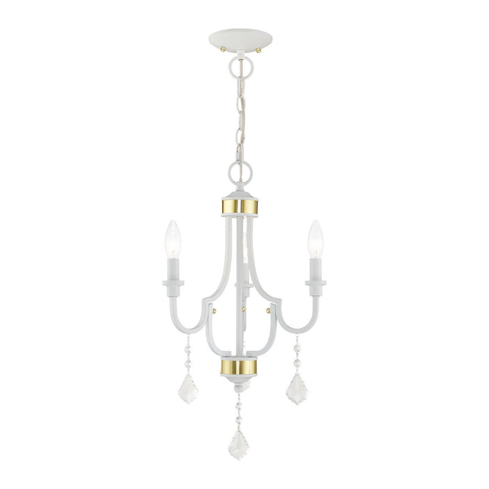 Livex Lighting - 41273-03 - Three Light Mini Chandelier - Glendale - White