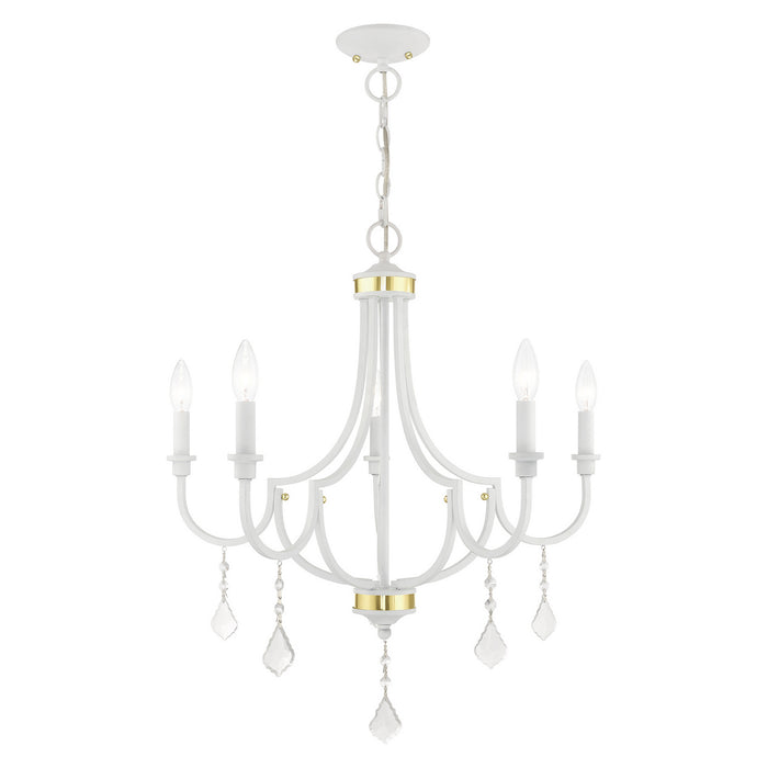 Livex Lighting - 41275-03 - Five Light Chandelier - Glendale - White