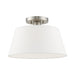Livex Lighting - 41312-91 - One Light Ceiling Mount - Belclaire - Brushed Nickel
