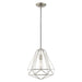 Livex Lighting - 41324-91 - One Light Mini Pendant - Geometric Shade Mini Pendants - Brushed Nickel