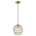 Livex Lighting - 41326-01 - One Light Mini Pendant - Geometric Shade Mini Pendants - Antique Brass