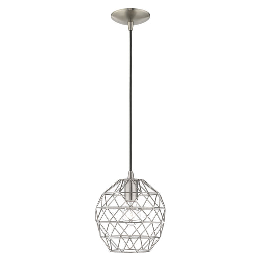 Livex Lighting - 41326-91 - One Light Mini Pendant - Geometric Shade Mini Pendants - Brushed Nickel