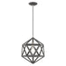 Livex Lighting - 41328-76 - One Light Mini Pendant - Geometric Shade Mini Pendants - Scandinavian Gray