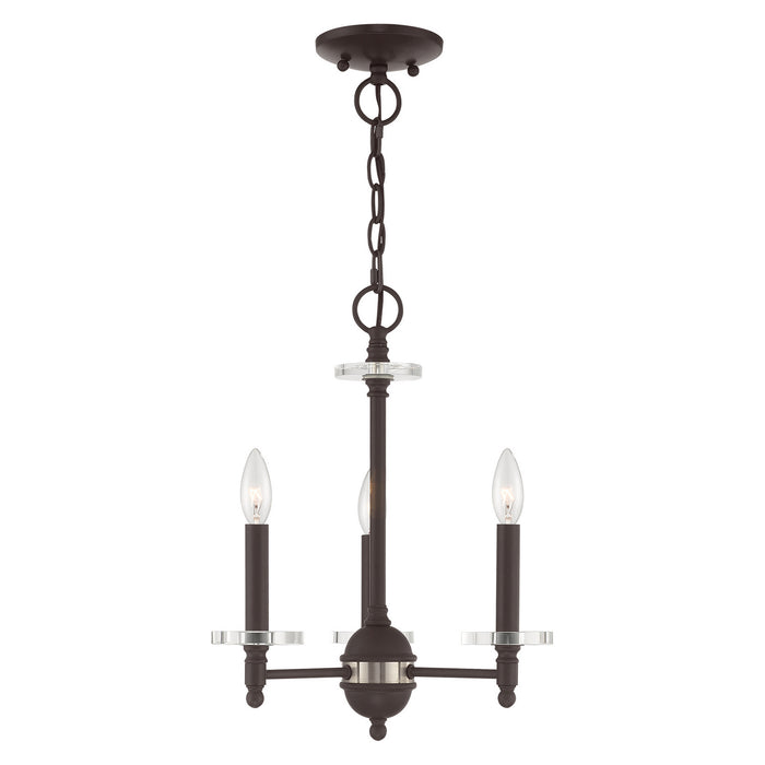 Livex Lighting - 42703-07 - Three Light Mini Chandelier - Bancroft - Bronze