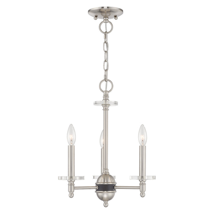 Livex Lighting - 42703-91 - Three Light Mini Chandelier - Bancroft - Brushed Nickel