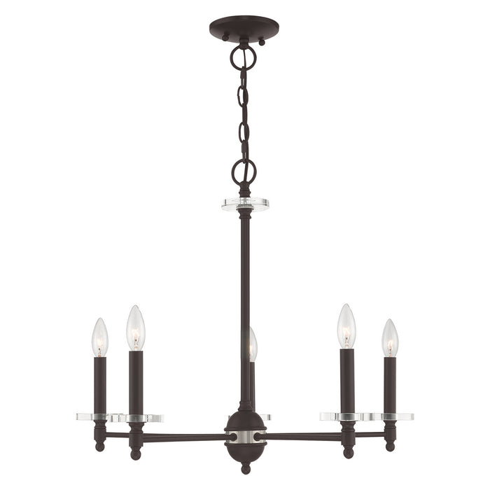 Livex Lighting - 42705-07 - Five Light Chandelier - Bancroft - Bronze