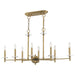Livex Lighting - 42708-01 - Eight Light Linear Chandelier - Bancroft - Antique Brass