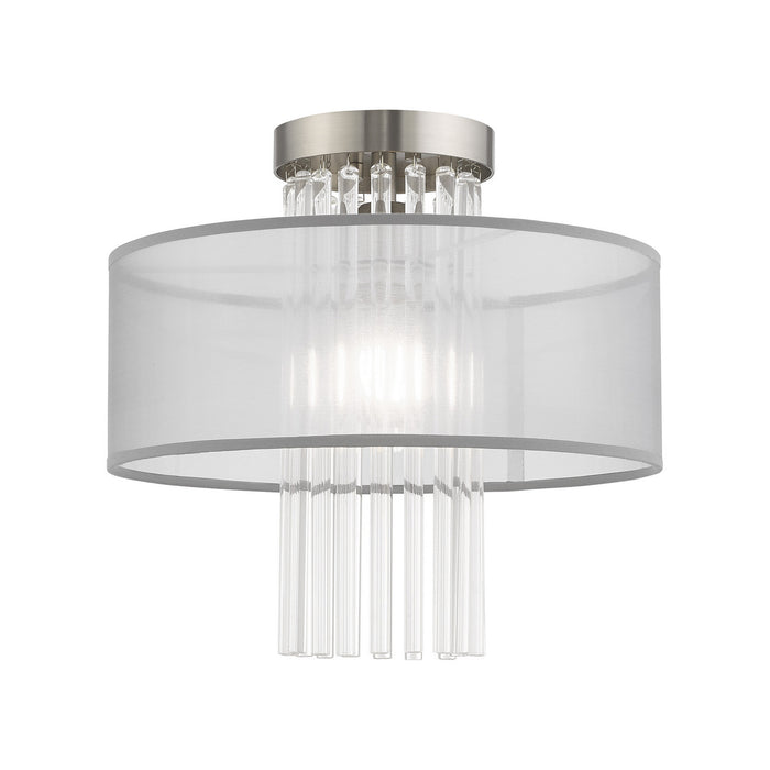 Livex Lighting - 42802-91 - One Light Ceiling Mount - Alexis - Brushed Nickel