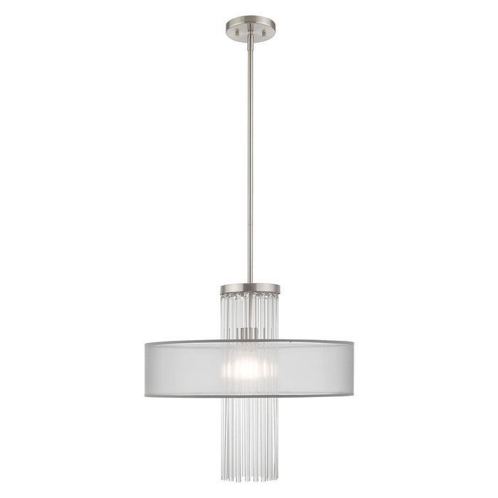 Livex Lighting - 42804-91 - One Light Pendant - Alexis - Brushed Nickel