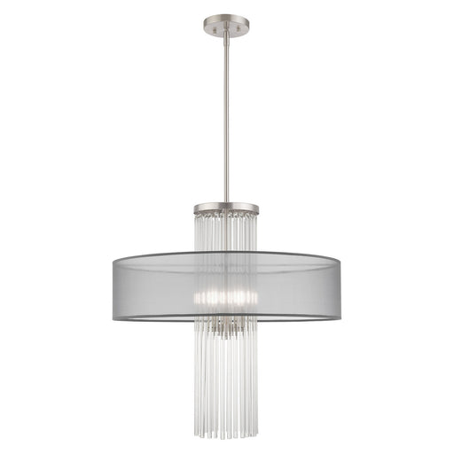 Livex Lighting - 42805-91 - Four Light Pendant - Alexis - Brushed Nickel