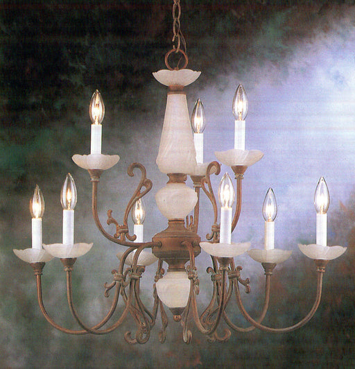 Classic Lighting - 3069 VB - Nine Light Chandelier - Bloomington - Verde Bronze