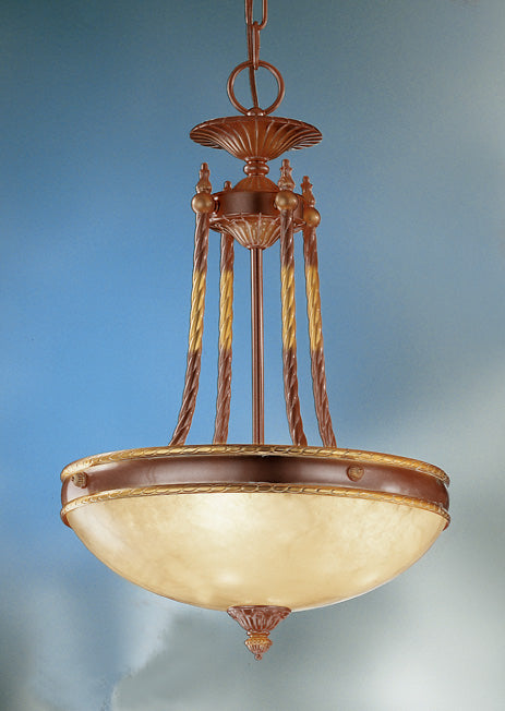 Classic Lighting - 5653 ABZ - Three Light Pendant - Valencia - Antique Bronze