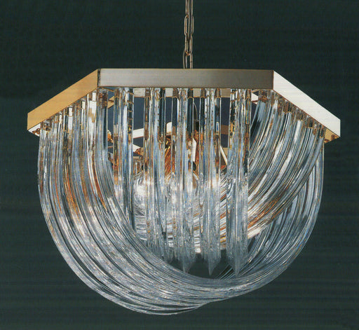 Classic Lighting - 57065 - Ten Light Chandelier - Murano Glass Rods - Gold