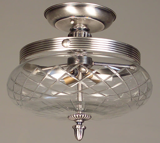 Classic Lighting - 57320 MS - Three Light Flush/Semi-Flush Mount - Chatham - Millennium Silver