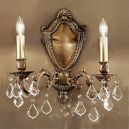 Classic Lighting - 57372 AGB CP - Two Light Wall Sconce - Chateau - Aged Bronze