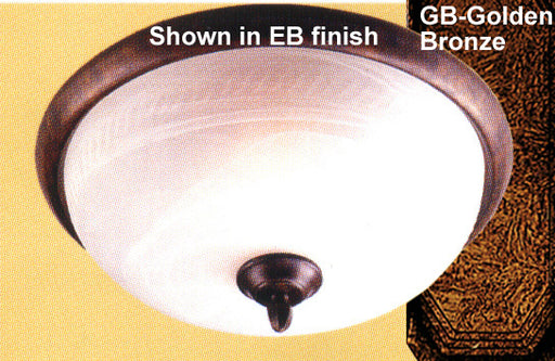 Classic Lighting - 68900 GB - Three Light Flush/Semi-Flush Mount - Alpha - Golden Bronze
