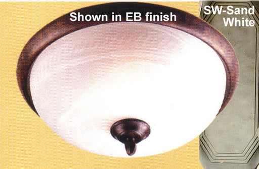 Classic Lighting - 68900 SW - Three Light Flush/Semi-Flush Mount - Alpha - Sand White
