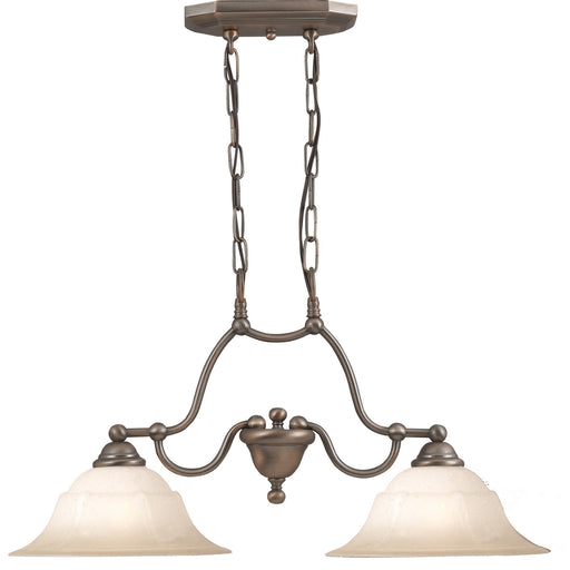 Classic Lighting - 69624 ACP WAG - Two Light Island Pendant - Providence - Antique Copper