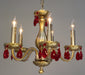 Classic Lighting - 82045 GLD RD - Five Light Chandelier - Monaco - Gold Painted