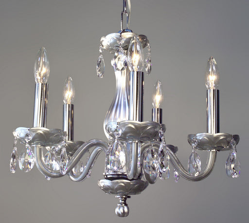 Classic Lighting - 82045 SIL CP - Five Light Chandelier - Monaco - Silver Painted