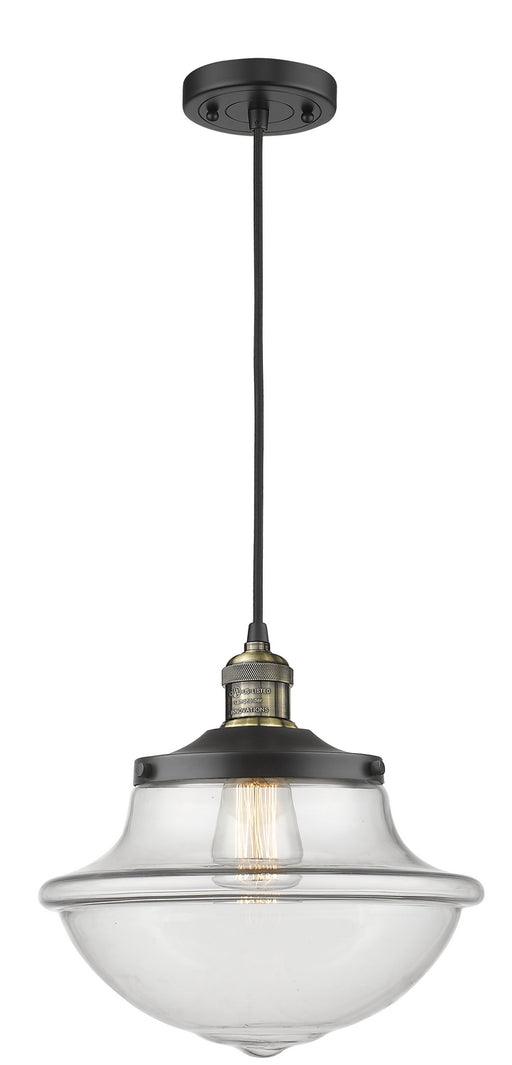Innovations - 201C-BAB-G542CL - One Light Pendant - Oxford School House - Black Antique Brass