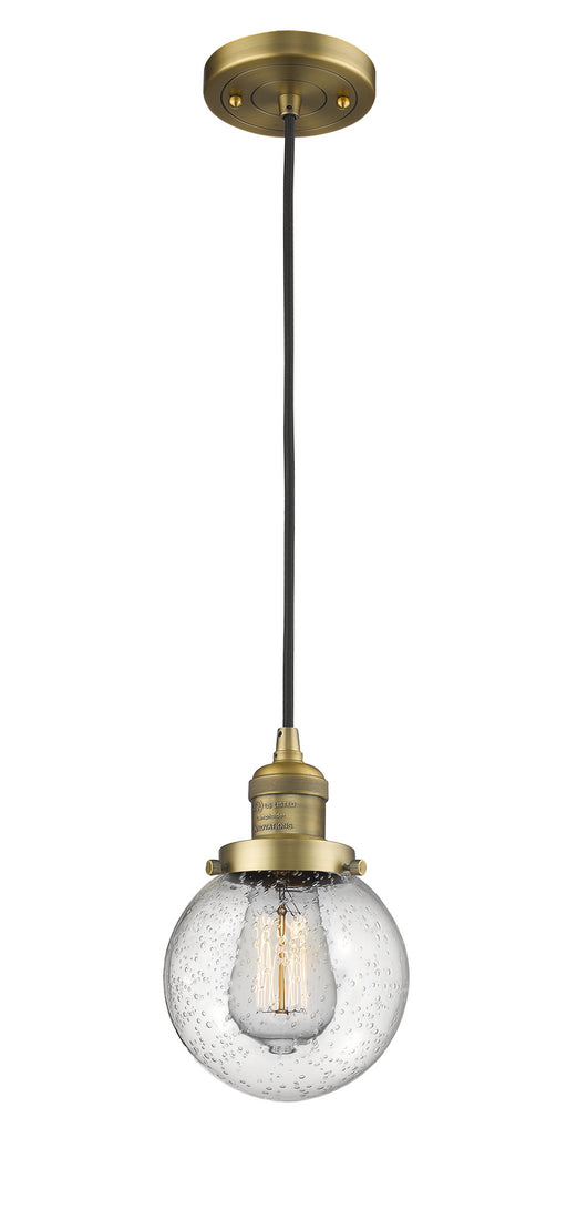Innovations - 201C-BB-G204-6-LED - LED Mini Pendant - Franklin Restoration - Brushed Brass
