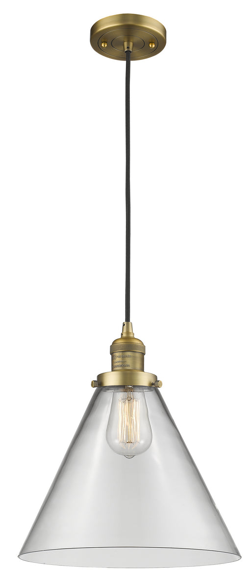 Innovations - 201C-BB-G42-L - One Light Mini Pendant - Franklin Restoration - Brushed Brass