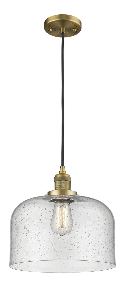 Innovations - 201C-BB-G74-L-LED - LED Mini Pendant - Franklin Restoration - Brushed Brass