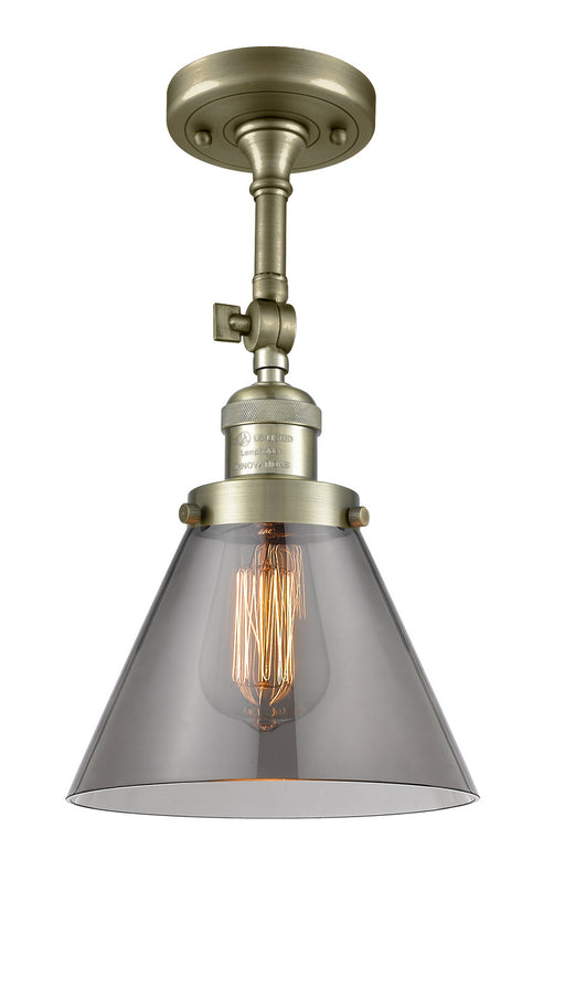 Innovations - 201F-AB-G43 - One Light Semi-Flush Mount - Franklin Restoration - Antique Brass