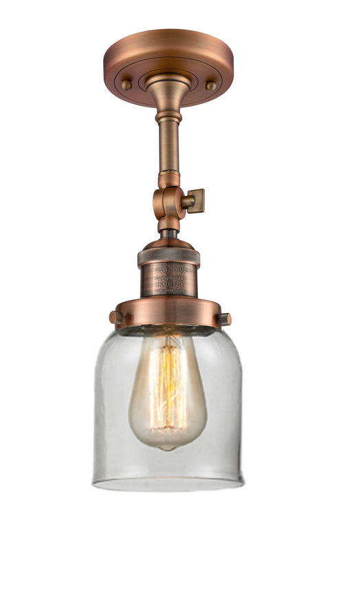 Innovations - 201F-AC-G52-LED - LED Semi-Flush Mount - Franklin Restoration - Antique Copper