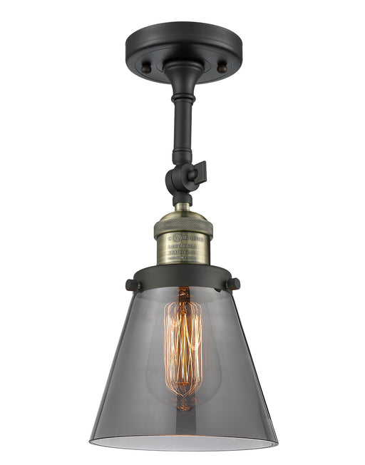 Innovations - 201F-BAB-G63 - One Light Semi-Flush Mount - Franklin Restoration - Black Antique Brass