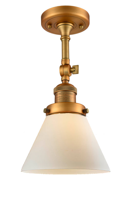 Innovations - 201F-BB-G41-LED - LED Semi-Flush Mount - Franklin Restoration - Brushed Brass