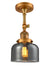 Innovations - 201F-BB-G73-LED - LED Semi-Flush Mount - Franklin Restoration - Brushed Brass