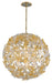 Corbett Lighting - 279-48 - Eight Light Pendant - Milan - Gold Leaf