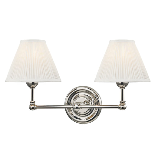 Hudson Valley - MDS102-PN - Two Light Wall Sconce - Classic No.1 - Polished Nickel