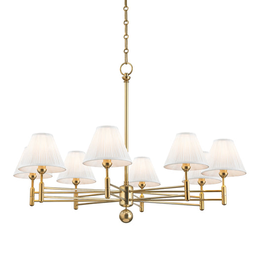 Hudson Valley - MDS106-AGB - Eight Light Chandelier - Classic No.1 - Aged Brass