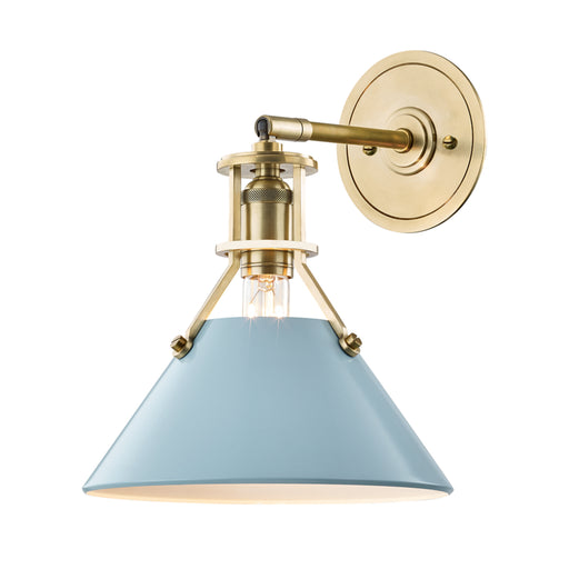 Hudson Valley - MDS350-AGB/BB - One Light Wall Sconce - Painted No.2 - Aged Brass/Blue Bird