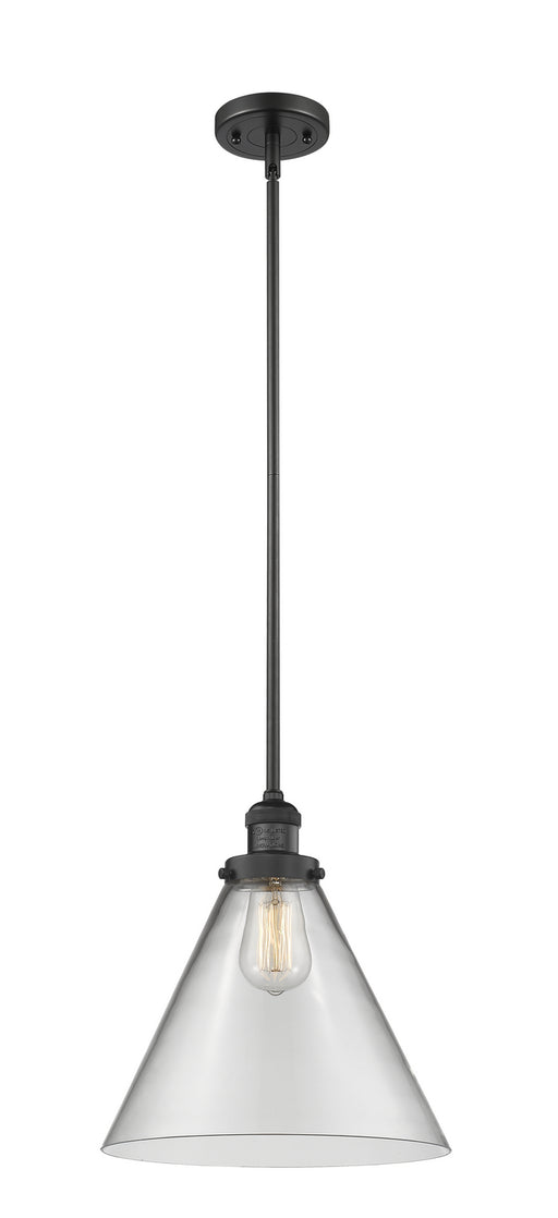 Innovations - 201S-BK-G42-L-LED - LED Mini Pendant - Franklin Restoration - Matte Black