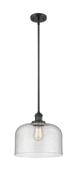 Innovations - 201S-BK-G74-L - One Light Mini Pendant - Franklin Restoration - Matte Black