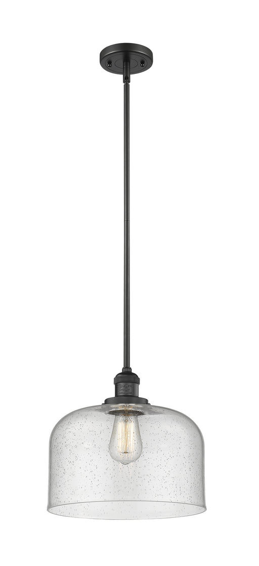 Innovations - 201S-BK-G74-L - One Light Mini Pendant - Franklin Restoration - Matte Black