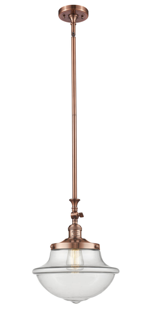 Innovations - 206-AC-G542CL - One Light Pendant - Oxford School House - Antique Copper