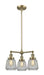 Innovations - 207-AB-G142 - Three Light Chandelier - Franklin Restoration - Antique Brass
