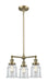 Innovations - 207-AB-G182 - Three Light Chandelier - Franklin Restoration - Antique Brass