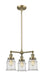 Innovations - 207-AB-G184 - Three Light Chandelier - Franklin Restoration - Antique Brass