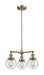 Innovations - 207-AB-G204-6 - Three Light Chandelier - Franklin Restoration - Antique Brass
