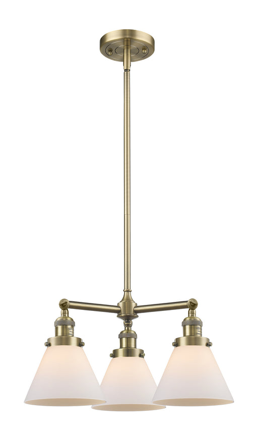 Innovations - 207-AB-G41 - Three Light Chandelier - Franklin Restoration - Antique Brass