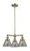 Innovations - 207-AB-G43 - Three Light Chandelier - Franklin Restoration - Antique Brass